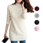 Spring Autumn Winter New Turtleneck Sweater Women's Jumper Medium Long Wool Knit Top Pullover Bottoming Sweaters Pulls Femmes