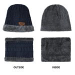 Winter Men Women Thick Beanie Hat Knitted Hat Winter Cap Beanie Female Wool Neck Scarf Cap Balaclava Mask Bonnet Hats Set - Image 3