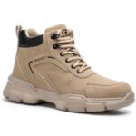 Men's & Women's Brown High-top PU Water Repellent Lightweight Anti-smash Anti-puncture Comfortable Wear Resistant Industrial Construction Work Safety Boots - Image 21