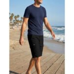 Mens Casual Cotton Twill Cargo Shorts Drawstring Classic Chino Stretch Short with 6 Pockets - Image 12