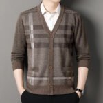 Vintage Men Knitted Sweaters Cadigan Men's Casual Fashion Button Up Cardigans Jackets Autumn Winter Jumper Coat
