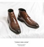 Men Boots Red Sole Handmade Solid Color Lace Up Classic Business Ankle Boots for Men Free Shipping Fashion Mens Shoes - Image 20