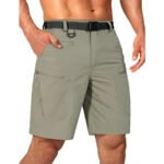 Mens Cargo Hiking Shorts Water Resistant Quick Dry Lightweight Breathable Tactical Shorts with Nylon Belt - Image 33