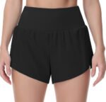 THE GYM PEOPLE Women’s Quick Dry Running Shorts Mesh Liner High Waisted Tennis Workout Shorts Zipper Pockets - Image 4