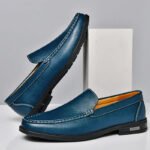 Genuine Leather Men Footwear Slip on Office Man Formal Shoes Wedding Party Men Dress Shoes Breath Driving Lazy Loafers Moccasins - Image 3