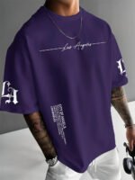 The 2025 summer new men's T-shirt is a casual and fashionable outdoor simple men's top with letter prints - Image 5