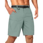 Mens Cargo Hiking Shorts Water Resistant Quick Dry Lightweight Breathable Tactical Shorts with Nylon Belt - Image 30