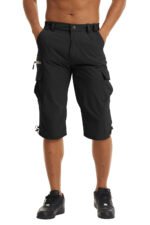 Men's Cargo Work Shorts Quick Dry 3/4 Length Capri Pants Multi-pockets Knee Length Trousers Summer Board Beach Shorts - Image 35