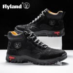 FLYLAND Men's Ankle Boots Casual Leather Shoes Fashion Vintage Hand Stitching Soft Business Handmade Shoes - Image 30