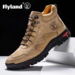 FLYLAND Men's Ankle Boots Casual Leather Shoes Fashion Vintage Hand Stitching Soft Business Handmade Shoes - Image 2