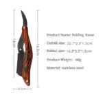 Men Barber Razor Professional Manual Shaver Straight Edge Stainless Steel Razor Folding Shaving Shaver Beard Cutter And Blade - Image 6