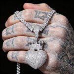 Bling Crown Love Heart Charm Rhinestone Heart Crown Jewelry For Men Women Trendy Rap Accessory Romantic Lovers Fine Jewelry Gifts for Girl Boy Friends Iced Out Crowned Heart Pendant Micro Pave Cubic Zirconia 18K Gold Plated H - Image 4