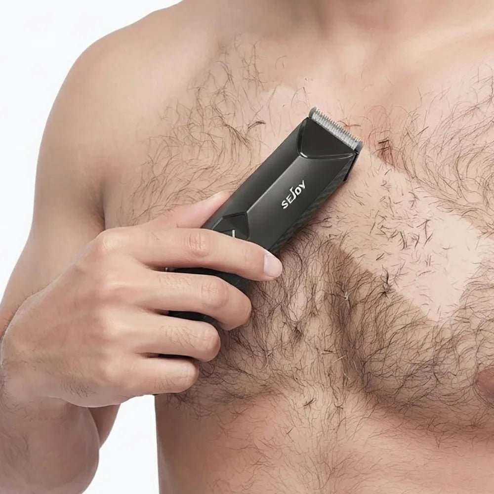 Sc218eea07aef4a3481744f4ec406867fw.jpg Electric Body Hair Trimmer,Groin Trimmer Ceramic Blade, Waterproof Wet/Dry Groomer, USB Recharge Dock, Men’s Wireless Ball Shaver,LED Display - Image 1