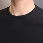 Men T-shirts White Black Short Sleeve Loose Round Neck Bottoming Shirts Trendy Casual Solid Color Pullover Tops Male Clothing - Image 4