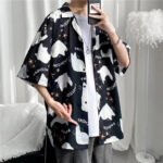 Summer Hawaiian Shirts For Men Hip Hop Mens Japanese Geisha Funny Printed White Pink Shirts Men Korean Casual Holiday Tops Shirt - Image 6