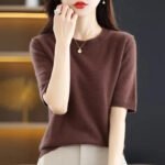 Spring Autumn Women Sweaters Short Sleeves O-neck Bottoming Shirts Knitwear 2026 Summer Knit Tops Pullovers Korean Jumpers - Image 3