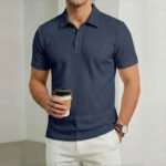 Men's Polo Shirt, Short-Sleeved T-Shirt, Summer Casual Button-Down Placket Street Style Short-Sleeved Polo Shirt, Sizes S-3XL - Image 5