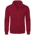 Autumn Men's Long Sleeve Zipper Jacket Coats Solid Color Warm Sweatshirts Casual Baseball Jacket Outdoor Streetwear - Image 5