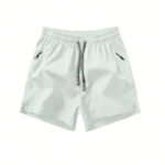 Men's Anti-Lost Drawstring Sports Shorts With Zipper Pockets