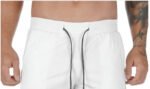 Men's Fitness Training Shorts,Summer Casual Black 2 In 1 Quick Dry Gym Running Shorts Outdoor Slim Quarter Pants - Image 9