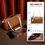 C-H Women's Boston Bag Autumn Winter New Collection Letter Design Texture Shoulder Bags - Image 3