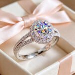 925 Sterling Silver 2ct Round Cut Moissanite Engagement Ring Wedding Band for Women Bridal Promise Fine Jewelry Gift - Image 3