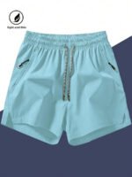 Men's Anti-Lost Drawstring Sports Shorts With Zipper Pockets - Image 16