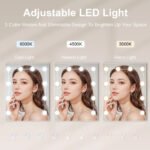Modern White Dressing Table Stool Set with 3-Color Adjustable LED Light Mirror 4 Drawers For Bedroom Living Room Vanity Table - Image 4