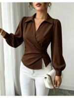 Fashion women Blouses and Shirts White Long Sleeve Blouse 2026 New Spring Autumn Basic Tops Chic Women's Shirt for Women office - Image 4