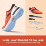 FitVille Men'S Wide Pickleball & All Court Tennis Shoes Lightweight Slip-Resistant Athletic Sneakers With Arch Support For Plantar Fasciitis Men'S Shoes Casual Sneakers Autumn Gym Clothes - Image 4