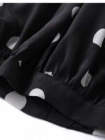 Modern Large Polka Dot 100% Natural Mulberry Silk Crepe De Chine Elastic Waist Women's Fashionable Cropped Lantern Pants - Image 4