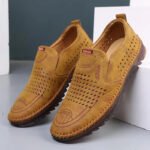 Men's Genuine Leather Sandals Men Summer Hollow Breathable Leather Shoes Mens Casual Soft Comfortable Flats EU Sizes 38-48 - Image 6