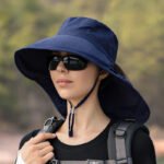 Designer Lightweight Ponytail Hole Visor Hats Summer Bucket Hats for Women Big Brim Outdoor Eye Protection Sunscreen Cap Sun Hat - Image 2