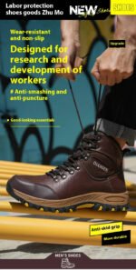 Waterproof Leather Indestructible Men Work Safety Boots Outdoor Military Boots Anti-smash Anti-puncture Industrial Shoes Male - Image 7