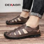 DEKABR Casual Shoes Men Sandals Real Leather Outdoor Mens Summer Sandals Fashion Comfortable Soft Sandals Plus Size 38-48 - Image 5