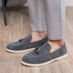 Fashion Men's Casual Shoes Suede Leather Men Classic British Style Tassels Loafers Moccasins Mens Outdoor Driving Flats - Image 2