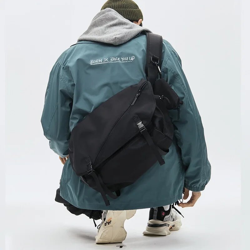 Sd28860e518a34187b168c373917400fbm.jpg Causal Nylon Shoulder Man Bag Japanese Teenager School Laptop Sling Men's Bag Streetwear Travel Cross Bag Messenger Bags for Men - Image 1