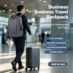 Expandable Men's Business Backpack with Multi-functional Layered Storage, Water-proof & Scratch-resistant Fabric, Separate Laptop Compartment, Convenient USB Charging Design, Perfect for Office Work, Short-distance Business T - Image 3