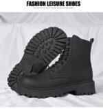 Luxury Brand Boots Chelsea Men's Boots Leather Men Designer Boots Fashion Casual Business Black Boots Thick Soled Mid Top Boots - Image 8