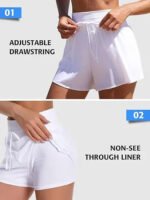 Anfilia Swim Bottoms for Women Tummy Control High Waisted Swim Board Shorts Loose Fit - Image 5