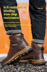 Waterproof Leather Indestructible Men Work Safety Boots Outdoor Military Boots Anti-smash Anti-puncture Industrial Shoes Male - Image 14