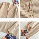 2026 Casual Slim Button Knitted Pullover Autumn Winter Women Sweaters Sweater Femme Basic Solid Jersey Tops Fashion Clothes - Image 4