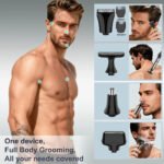 Hatteker Electric Rechargeable Full-Body Hair Trimmer Men's Shaver Grooming Clippers Adjustable Personal Hygiene Hair Removal Device - Image 6