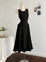 Black Red Contrast Off-Shoulder Mini Dress Bow Detail Bodycon Party Clubwear Women Fashion