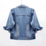 Women Denim Jacket Spring Autumn Short Coat Pink Jean Jackets Casual Tops Purple Yellow Purple Blue Loose Tops Lady Outerwear - Image 6