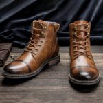 Spring Leather Boots with Zipper Classical Men Boots 2026 Fashion Comfortable Ankle Boots - Image 2