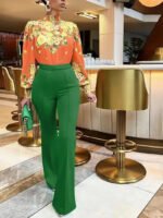 Women's Slim Bell-Bottoms Trousers Trendy Spring Autumn Pants Office Lady Solid Color Flared Trousers - Image 4