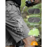 Mens Cargo Hiking Shorts Water Resistant Quick Dry Lightweight Breathable Tactical Shorts with Nylon Belt - Image 4