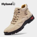 FLYLAND Men's Ankle Boots Casual Leather Shoes Fashion Vintage Hand Stitching Soft Business Handmade Shoes - Image 41