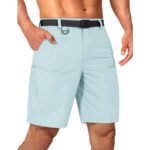 Mens Cargo Hiking Shorts Water Resistant Quick Dry Lightweight Breathable Tactical Shorts with Nylon Belt - Image 25